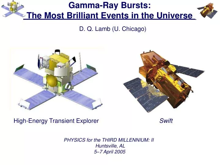 gamma ray bursts the most brilliant events in the universe