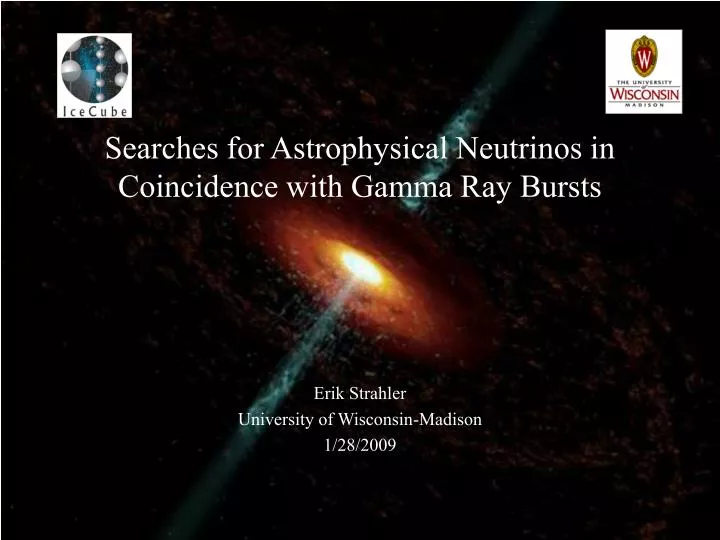 searches for astrophysical neutrinos in coincidence with gamma ray bursts