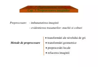 cap 3 preprocesarea imaginilor