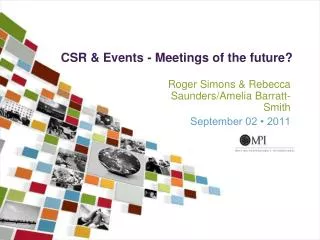 CSR &amp; Events - Meetings of the future?