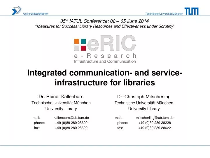 integrated communication and service infrastructure for libraries