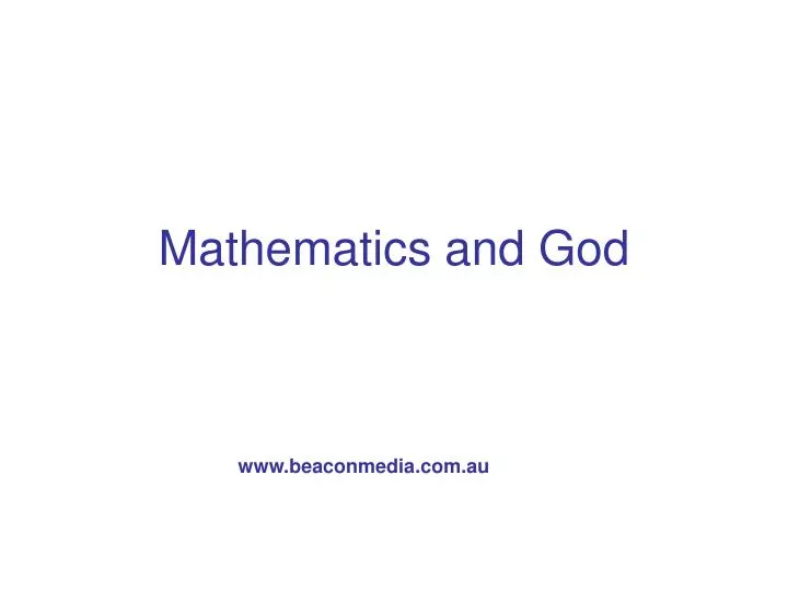 mathematics and god