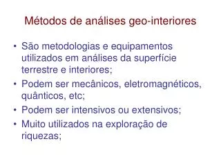 m todos de an lises geo interiores