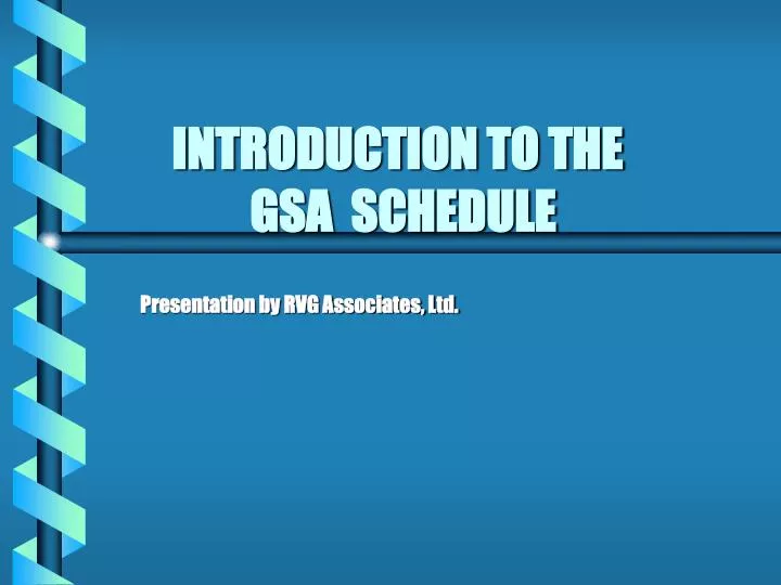 introduction to the gsa schedule