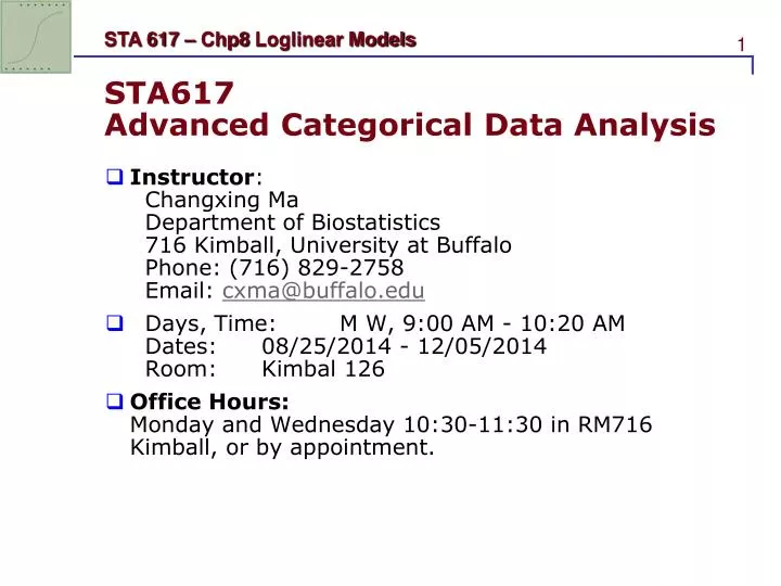 sta617 advanced categorical data analysis