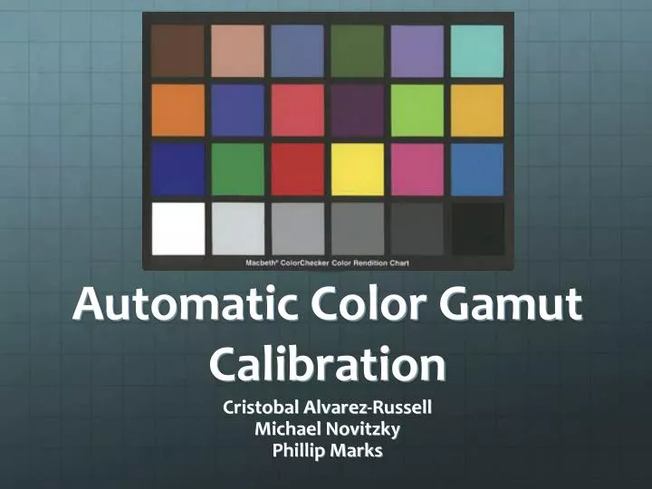automatic color gamut calibration