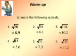 Warm up - slide 1