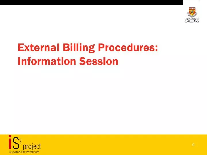 external billing procedures information session