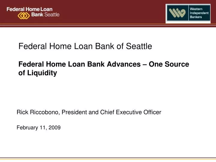 federal home loan bank of seattle federal home loan bank advances one source of liquidity