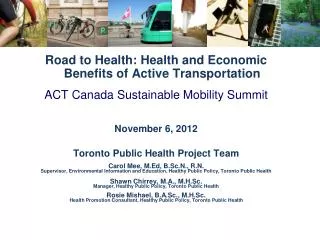 Road to Health: Health and Economic Benefits of Active Transportation
