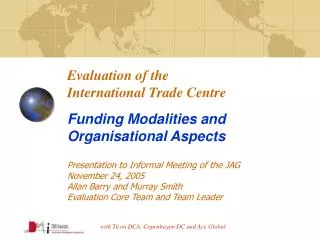 Evaluation of the International Trade Centre Funding Modalities and Organisational Aspects