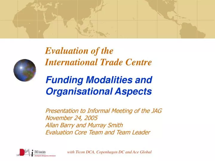 evaluation of the international trade centre funding modalities and organisational aspects