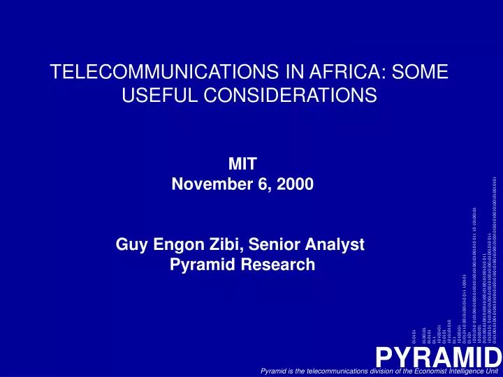 telecommunications in africa some useful considerations