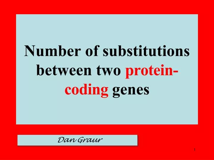 number of substitutions between two protein coding genes