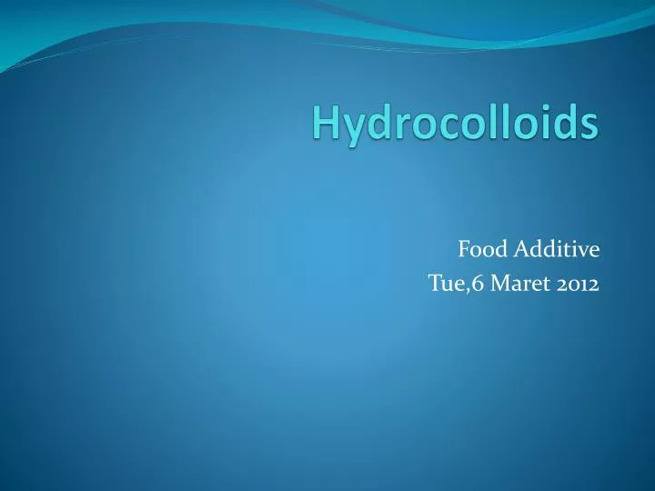 hydrocolloids