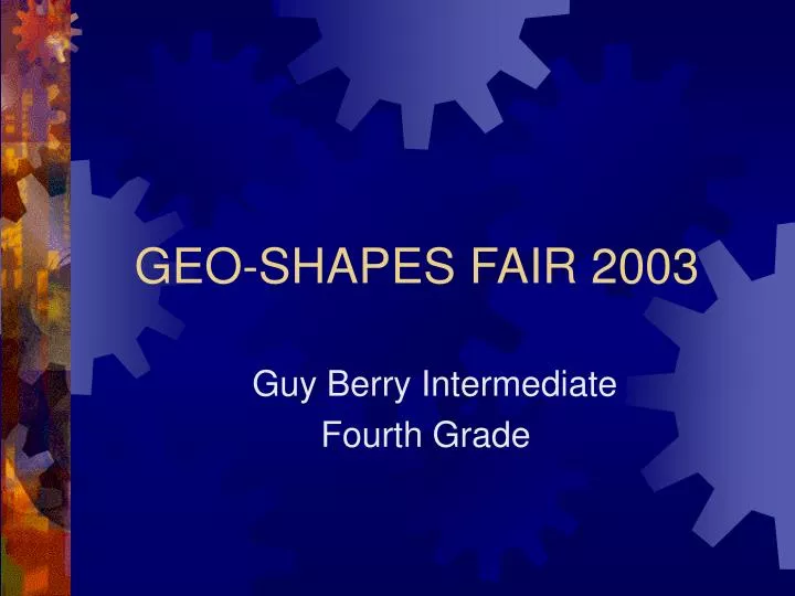 geo shapes fair 2003