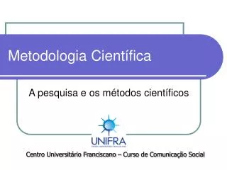 metodologia cient fica