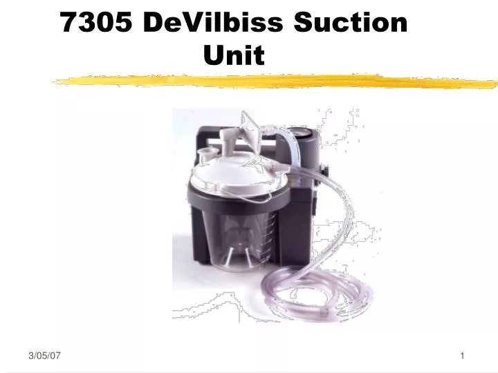 7305 devilbiss suction unit