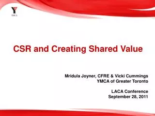 CSR and Creating Shared Value