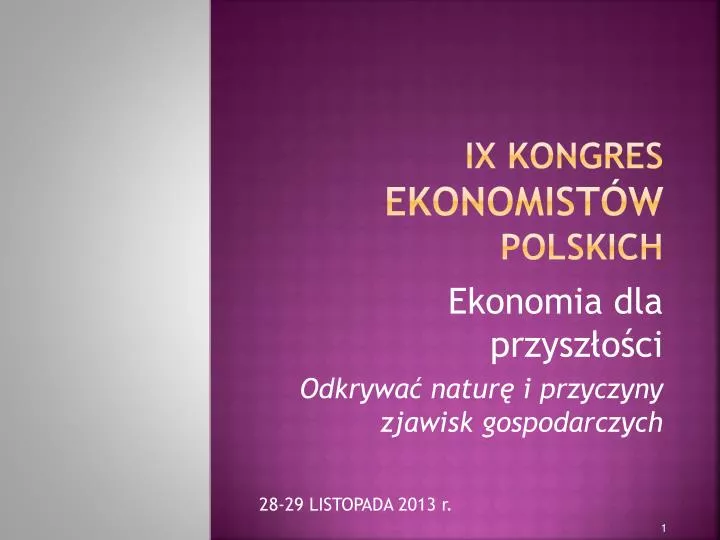 ix kongres ekonomist w polskich