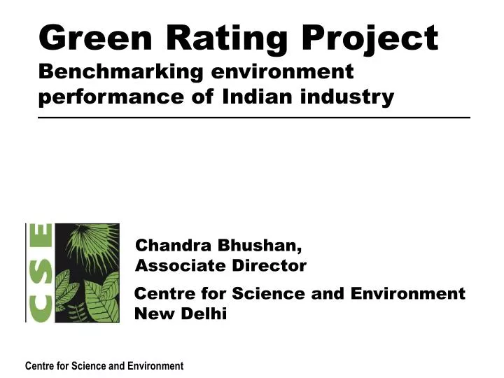 green rating project benchmarking environment performance of indian industry