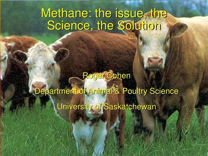 methane the issue the science the solution