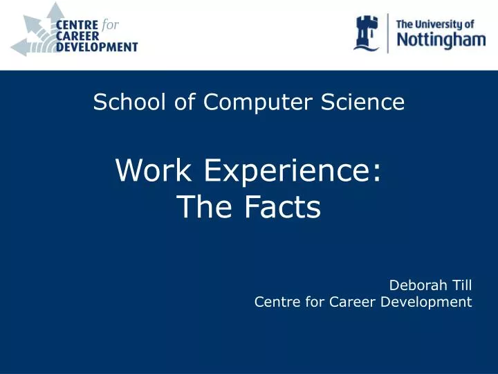 school of computer science work experience the facts
