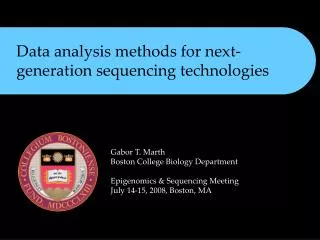Data analysis methods for next-generation sequencing technologies