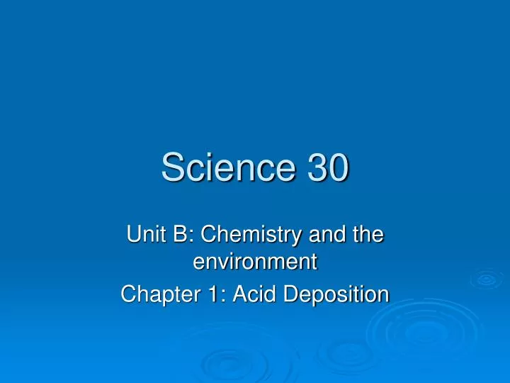 science 30