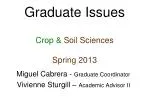 Graduate Issues Crop &amp; Soil Sciences Spring 2013 - slide 1