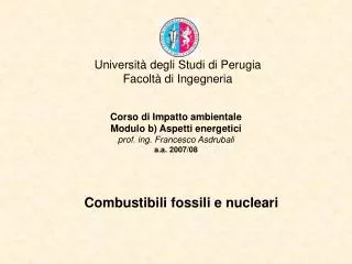 universit degli studi di perugia facolt di ingegneria