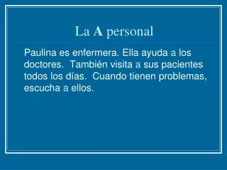 la a personal