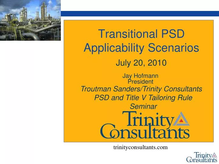 transitional psd applicability scenarios
