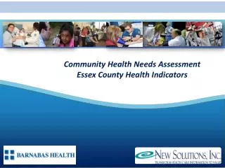 Community Health Needs Assessment Essex County Health Indicators
