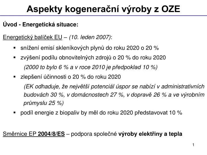 aspekty kogenera n v roby z oze