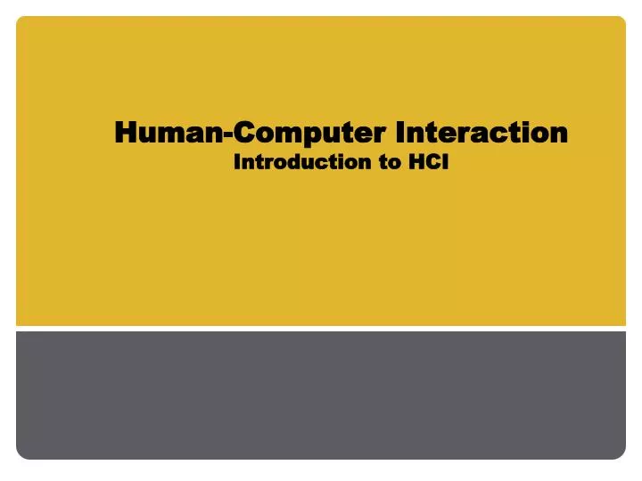 human computer interaction introduction to hci