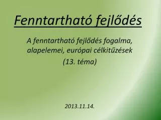 fenntarthat fejl d s
