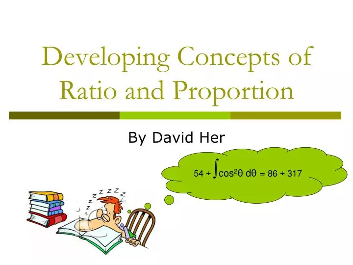 developing concepts of ratio and proportion