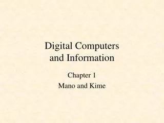 Digital Computers and Information