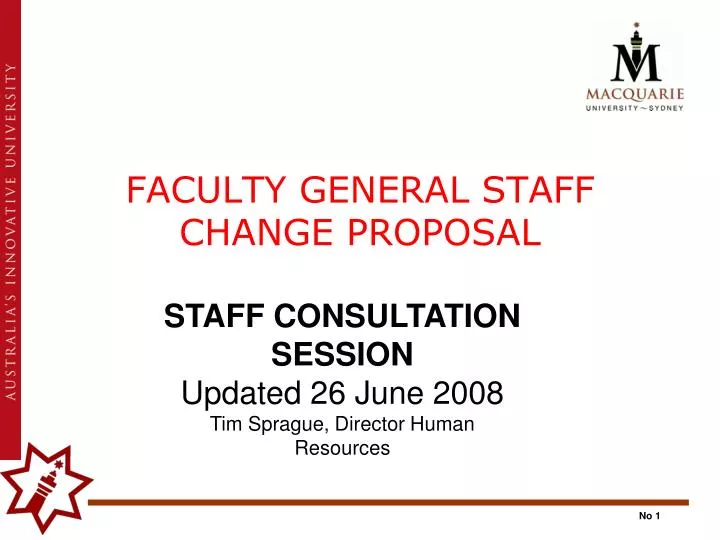 faculty general staff change proposal
