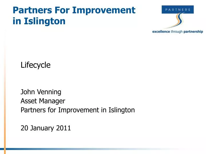 partners for improvement in islington