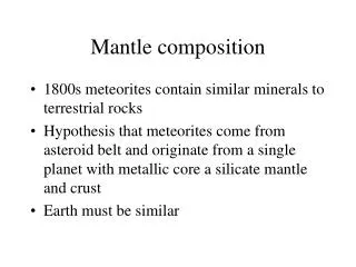 Mantle composition