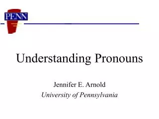 Understanding Pronouns
