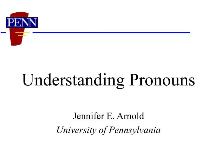 understanding pronouns