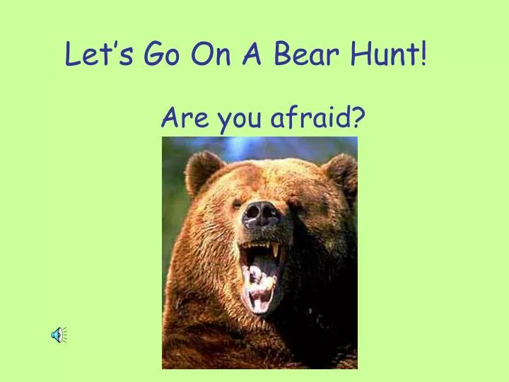 let s go on a bear hunt