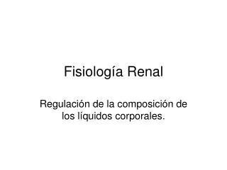 fisiolog a renal