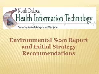 Environmental Scan Report and Initial Strategy Recommendations