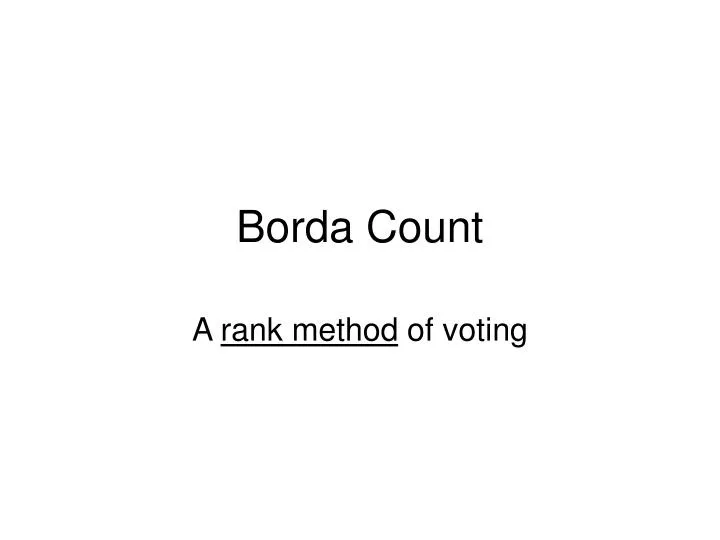 borda count