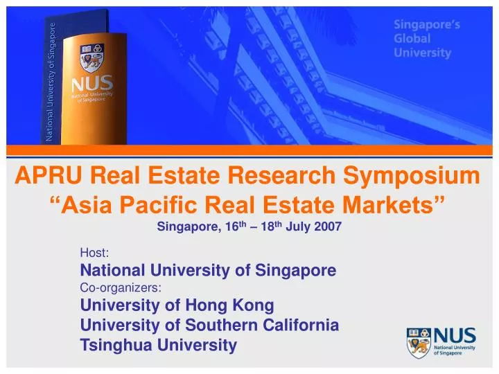 apru real estate research symposium asia pacific real estate markets