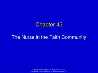 Chapter 45 The Nurse in the Faith Community